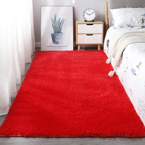 Solid color plush area rug - solid,