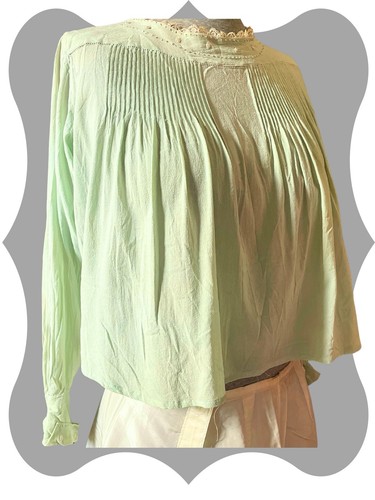Edwardian pale mint green - mint, silk