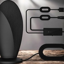 Digital TV Antenna High Gain Magnetic Base Home Black Full HD