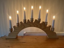 Vintage Woolworths Candle Arch Christmas Decoration & Spare Bulb - Working