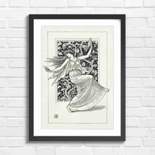 Vintage Art Nouveau Woman With