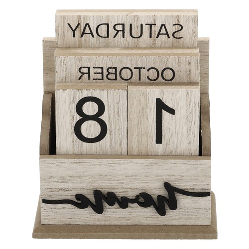 Vintage wood block perpetual - vintage,