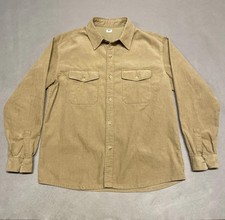 Uniqlo Jacket Mens L Brown Cord Corduroy Overshirt Shirt Utility Shacket Chore
