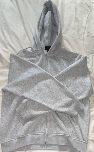 Loose fit grey full zip - grey,