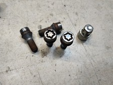 VW Audi Seat Skoda Alloy Wheel Locking Nuts X4  And Key M14 x 1.5mm 17