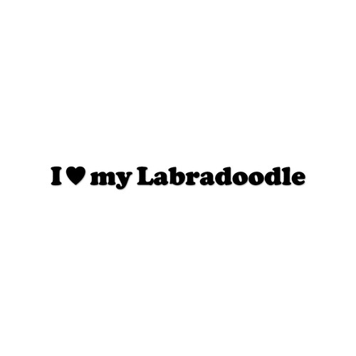 Love labradoodle sticker - labradoodle,
