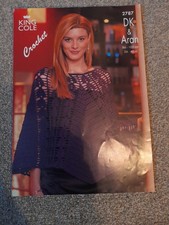 King Cole Crochet DK And Aran Poncho Pattern 2787