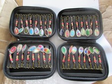 32 new unused various mepps style trout fishing spinner lures size 2 + boxes