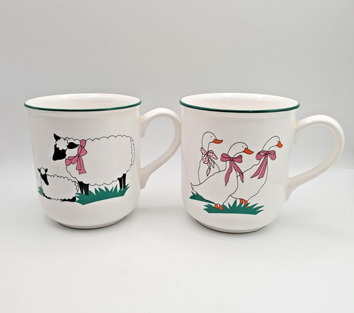 Hornsea pottery farmyard sheep - farmyard,
