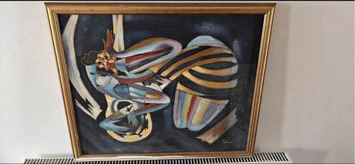 Signed hand painted abstract - hand,