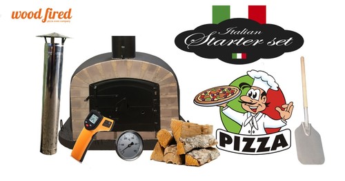 Wood fired pizza oven 80cm - fired,