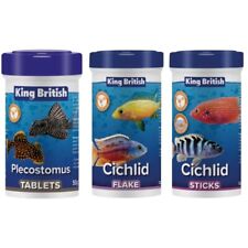 King British Cichlid Plecostomus Complete Food Tablets Floating Sticks Flake