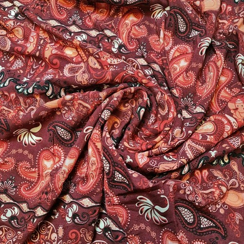 Viscose challis fabric plain - viscose,