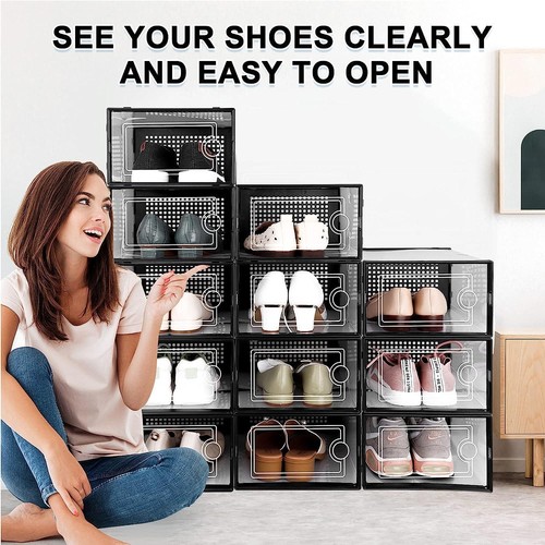12pcs clear plastic shoe - clear,