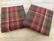 NEXT - Pair Eyelet Check Curtains Rust Orange - Lined - 117cm Wide X 183cm Drop