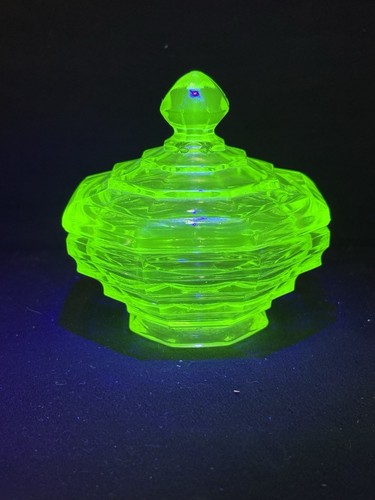 Vintage uranium glass large - uranium,