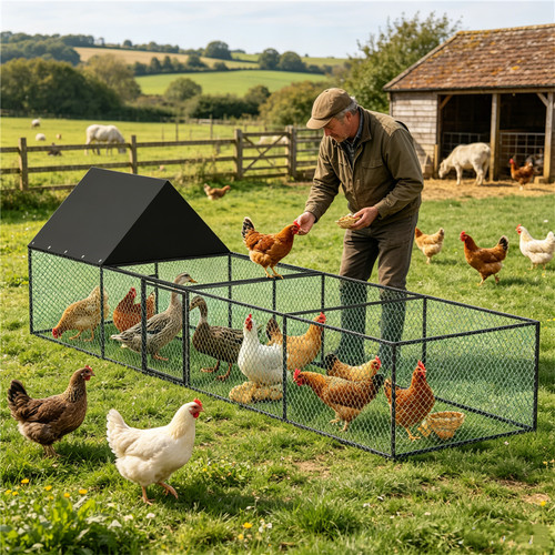 Metal chicken duck coop with - chicken,