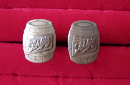 Schlitz beer barrel cufflinks - schlitz,