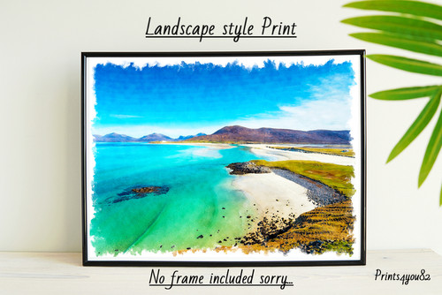 Beach seaside print - beach,