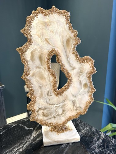 Handmade unique cream and - unique, gold
