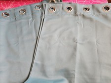 Pair Of Eyelet Curtains Teal, 46"x62"