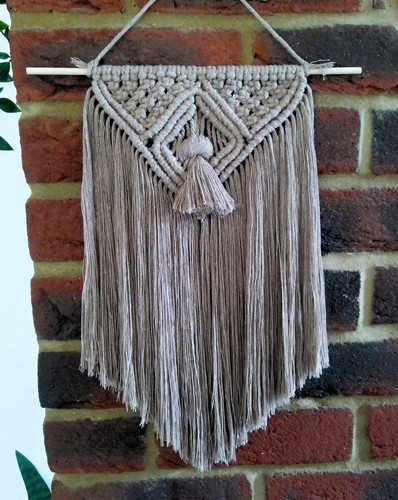 Modern dowel hanging macrame - modern,