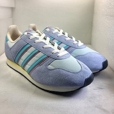 ADIDAS Race Walk Mens Trainers Sky Blue Turquoise UK9 *NEW/UNUSED* (X324)
