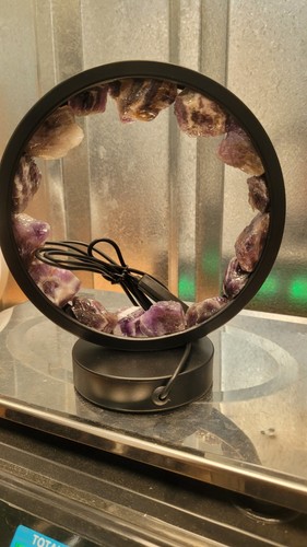 Amethyst round lamp black - round, new