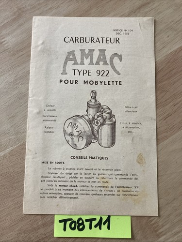 Amac carburetor 922 mobylette - 922,