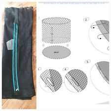 8 ft Plum Fun Trampoline Net (Choice of Yellow or Blue Zip trim)