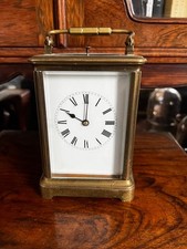 Large Repeater Brass Carriage Clock striking on a gong in working order