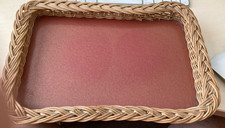 Vintage Small Tea Tray1960s 70s Wood & Wicker
