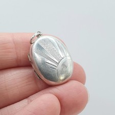 Antique Solid Silver Oval
