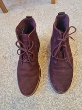 Clarks Shaylin Mid Ladies Burgundy Suede Leather UK 5.5 D