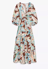 Zara V-Neck Printed Dress With