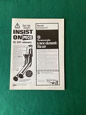 PECO BIG BORE SILENCERS EXHAUST 1969 1/2 A4 ADVERT FILE R