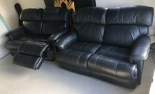 La-z-boy Blue Leather vintage Original Sofas Lazyboy Lazboy 2 X 2 seaters