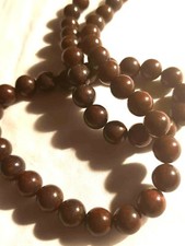 1 STRAND OF 8MM NATURAL BLOODSTONE GEMSTONE BEADS/JEWELLERY MAKING