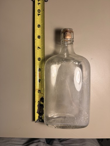 Vintage clear glass full pint - glass,