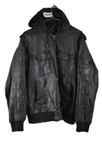 Aviatrix Mens hooded Leather