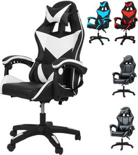 Gaming Chair Heavy Duty Reclining Ergonomic Swivel Chair with Pillow Cushion
