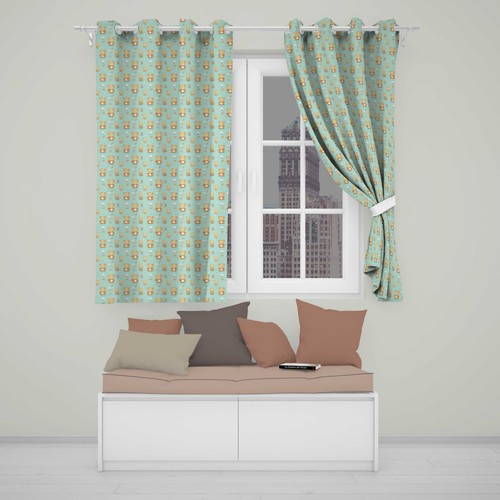 Blackout eyelet curtains teddy - blackout,