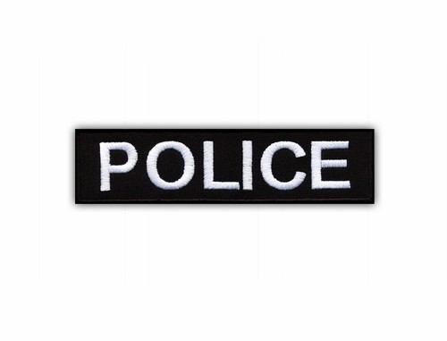 Police small patch badge - police, 5"