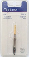 Eye Brow Tweezers Manicare Beauty Tool Professional Gold Plated Steel Tip 