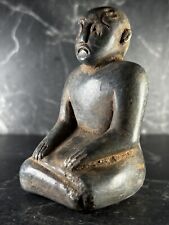 Beautiful Ancient Near Eastern Stone Carved Idol In Seated Position CA 500BCE