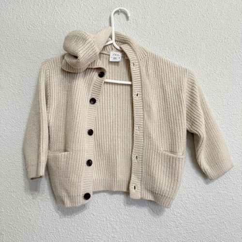 Zara girls knit cardigan with - knit,