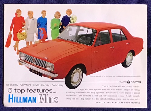 Hillman minx sales brochure - hillman,