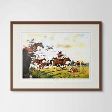 Cartoon Horse Racing Print