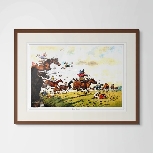 Cartoon horse racing print - horse,
