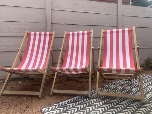 Striped red and white - and,